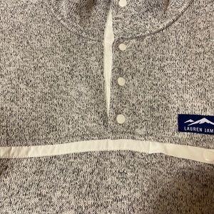 Lauren James Ash Cream Fleece lined pullover.